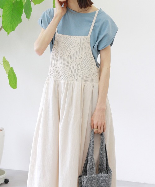 Crisp（クリスプ）の「レースエプロンワンピース（ワンピース・レディース・ブラック/アイボリー・FREE）」の20枚目の写真