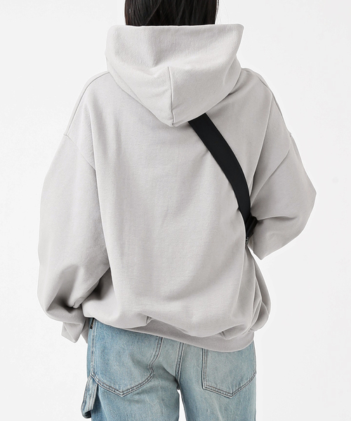 AP STUDIO（エーピーストゥディオ）の「【BRICKS&WOOD/ブリックス アンド ウッド】Script Logo Hoodie Pullover（パーカー・レディース・チャコールグレー・FREE）」の9枚目の写真