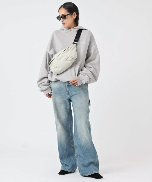 AP STUDIO（エーピーストゥディオ）の「【BRICKS&WOOD/ブリックス アンド ウッド】Script Logo Hoodie Pullover（パーカー・レディース・チャコールグレー・FREE）」の10枚目の写真