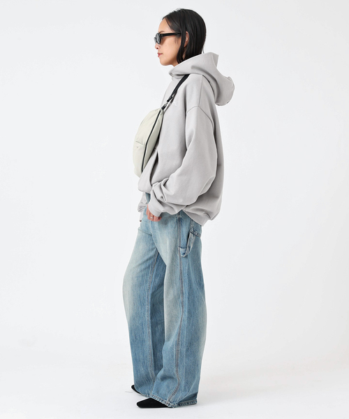 AP STUDIO（エーピーストゥディオ）の「【BRICKS&WOOD/ブリックス アンド ウッド】Script Logo Hoodie Pullover（パーカー・レディース・チャコールグレー・FREE）」の11枚目の写真