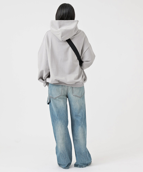 AP STUDIO（エーピーストゥディオ）の「【BRICKS&WOOD/ブリックス アンド ウッド】Script Logo Hoodie Pullover（パーカー・レディース・チャコールグレー・FREE）」の12枚目の写真