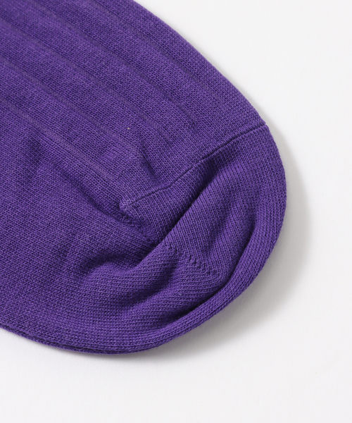 CORGI（コーギ）の「【CORGI / コーギー】ファインゲージコットンプレーン ロングソックス（ソックス/靴下・メンズ・ブラック/パープル/ネイビー/ブルー・FREE）」の6枚目の写真