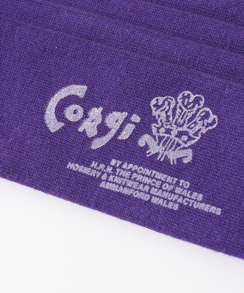 CORGI（コーギ）の「【CORGI / コーギー】ファインゲージコットンプレーン ロングソックス（ソックス/靴下・メンズ・ブラック/パープル/ネイビー/ブルー・FREE）」の7枚目の写真