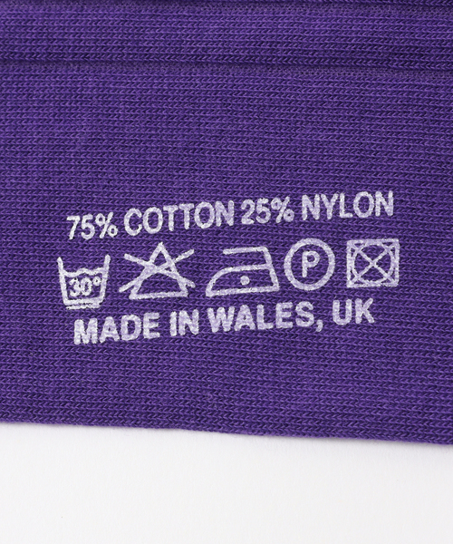 CORGI（コーギ）の「【CORGI / コーギー】ファインゲージコットンプレーン ロングソックス（ソックス/靴下・メンズ・ブラック/パープル/ネイビー/ブルー・FREE）」の9枚目の写真