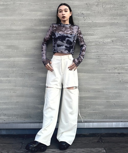 SEN TOKYO(セントーキョー)の「肌見せでこなれ感。サイドスリットスラックス(スラックス・レディース・ブラック/アイボリー/チャコール・FREE)」の19枚目の写真