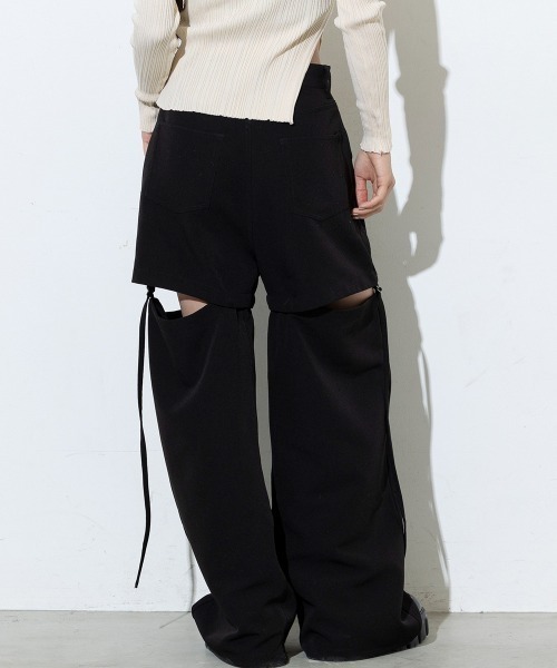 セール】肌見せでこなれ感。サイドスリットスラックス（スラックス