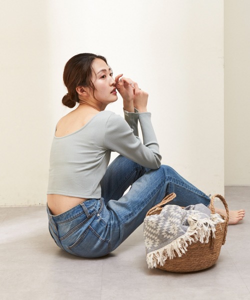 トップス sachi セール】【shay／シェイ】(カップ付)バックオープントップス（T