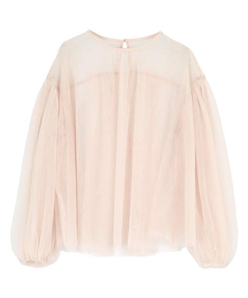 titivate（ティティベイト）の「シアーボリュームスリーブトップス（Tシャツ/カットソー・レディース・ブラック/アイボリー/ライトピンク・FREE）」の3枚目の写真