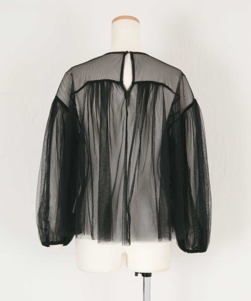 titivate（ティティベイト）の「シアーボリュームスリーブトップス（Tシャツ/カットソー・レディース・ブラック/アイボリー/ライトピンク・FREE）」の8枚目の写真