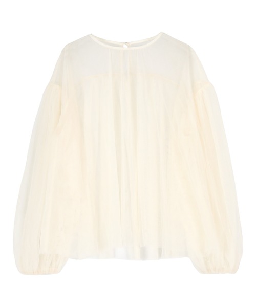 titivate（ティティベイト）の「シアーボリュームスリーブトップス（Tシャツ/カットソー・レディース・ブラック/アイボリー/ライトピンク・FREE）」の5枚目の写真