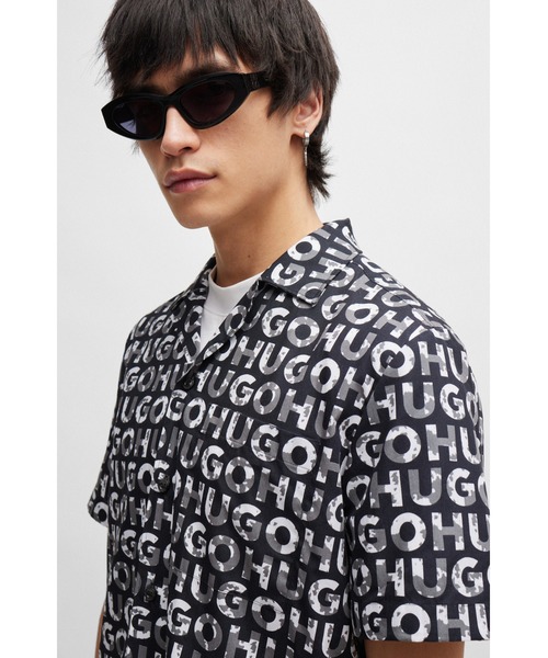 【セール】シーズナルロゴプリント リラックスフィットシャツ（シャツ/ブラウス）｜HUGO（ヒューゴ）のファッション通販 ZOZOTOWN