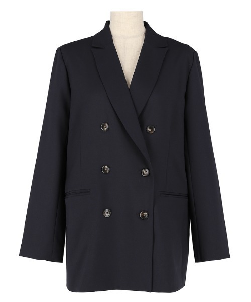 coca(coca)(コカ)の「セットアップ対応テーラードジャケット(テーラードジャケット・レディース・ネイビー/ブラック・M/L)」の8枚目の写真