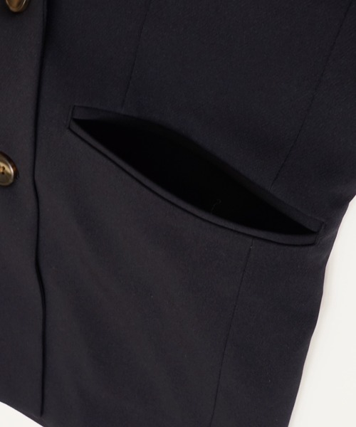 coca(coca)(コカ)の「セットアップ対応テーラードジャケット(テーラードジャケット・レディース・ネイビー/ブラック・M/L)」の6枚目の写真