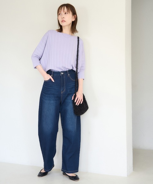 ROPE' PICNIC(ロペピクニック)の「【ウエスト革命デニム】ウエストシェイプカービーデニム(デニムパンツ・レディース・サックスブルー/ブルー・36/40/38)」の10枚目の写真