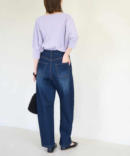 ROPE' PICNIC(ロペピクニック)の「【ウエスト革命デニム】ウエストシェイプカービーデニム(デニムパンツ・レディース・サックスブルー/ブルー・36/40/38)」の11枚目の写真