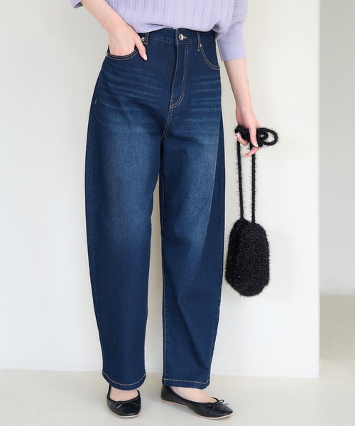 ROPE' PICNIC(ロペピクニック)の「【ウエスト革命デニム】ウエストシェイプカービーデニム(デニムパンツ・レディース・サックスブルー/ブルー・36/40/38)」の12枚目の写真