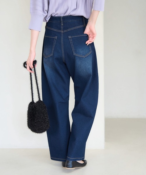 ROPE' PICNIC(ロペピクニック)の「【ウエスト革命デニム】ウエストシェイプカービーデニム(デニムパンツ・レディース・サックスブルー/ブルー・36/40/38)」の3枚目の写真