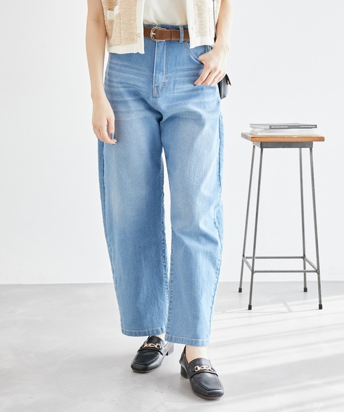 ROPE' PICNIC(ロペピクニック)の「【ウエスト革命デニム】ウエストシェイプカービーデニム(デニムパンツ・レディース・サックスブルー/ブルー・36/40/38)」の7枚目の写真