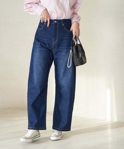 ROPE' PICNIC(ロペピクニック)の「【ウエスト革命デニム】ウエストシェイプカービーデニム(デニムパンツ・レディース・サックスブルー/ブルー・36/40/38)」の8枚目の写真