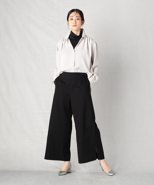 Comme　Ca　Mature（コムサマチュア）の「ラメフライス　ハイネック プルオーバー（Tシャツ/カットソー・レディース・ライトグレー/ブラック・MEDIUM/LARGE）」の6枚目の写真