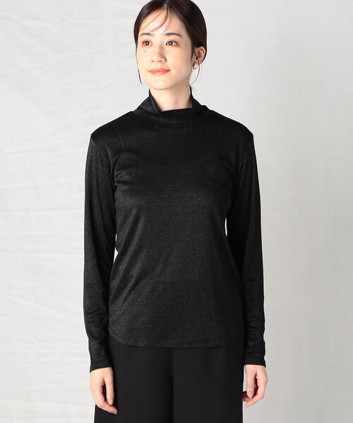 Comme　Ca　Mature（コムサマチュア）の「ラメフライス　ハイネック プルオーバー（Tシャツ/カットソー・レディース・ライトグレー/ブラック・MEDIUM/LARGE）」の8枚目の写真