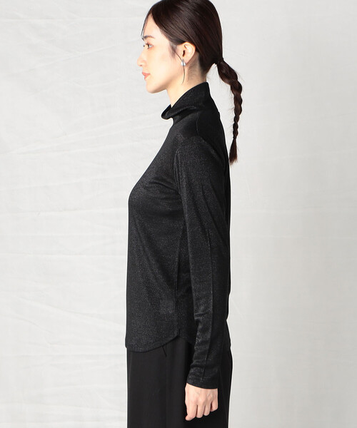 Comme　Ca　Mature（コムサマチュア）の「ラメフライス　ハイネック プルオーバー（Tシャツ/カットソー・レディース・ライトグレー/ブラック・MEDIUM/LARGE）」の9枚目の写真