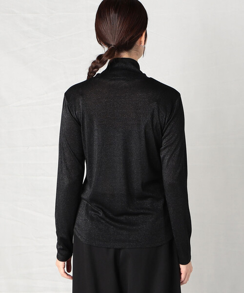 Comme　Ca　Mature（コムサマチュア）の「ラメフライス　ハイネック プルオーバー（Tシャツ/カットソー・レディース・ライトグレー/ブラック・MEDIUM/LARGE）」の10枚目の写真