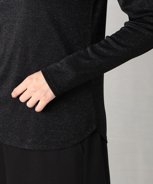 Comme　Ca　Mature（コムサマチュア）の「ラメフライス　ハイネック プルオーバー（Tシャツ/カットソー・レディース・ライトグレー/ブラック・MEDIUM/LARGE）」の12枚目の写真