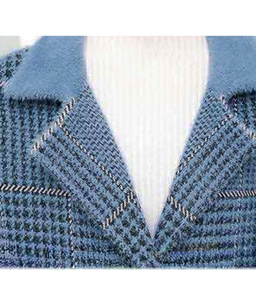 Miniministore（ミニミニストア）の「グレンチェック チェスターコート 韓国（チェスターコート・レディース・ベージュ/ブルー/ホワイト・FREE）」の22枚目の写真