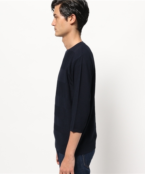 ivory court(アイボリーコート)の「セイシェルボーダークルーネック ニット◆(ニット/セーター・メンズ・ネイビー/グレー/ブルー・40/38)」の10枚目の写真