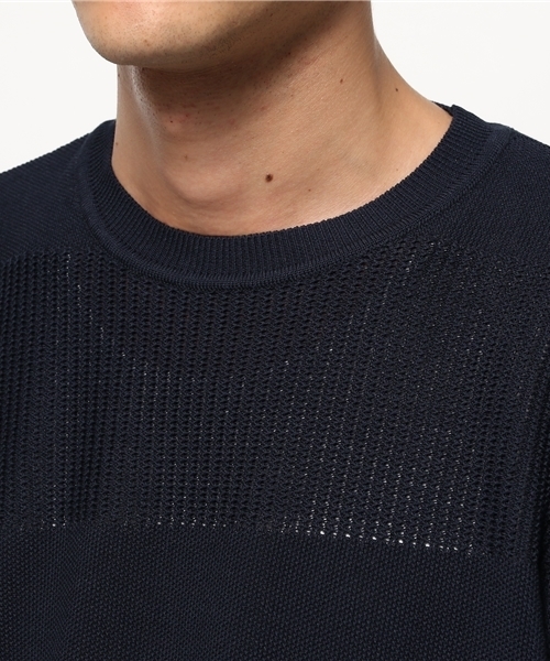 ivory court(アイボリーコート)の「セイシェルボーダークルーネック ニット◆(ニット/セーター・メンズ・ネイビー/グレー/ブルー・40/38)」の5枚目の写真