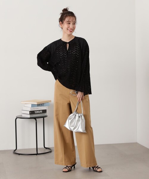 N.（N. Natural Beauty Basic）（エヌエヌナチュラルビューティーベーシック）の「◆【S Size Line】センタープレススラックスパンツ（スラックス・レディース・ベージュ/インディゴブルー・SMALL/MEDIUM）」の21枚目の写真