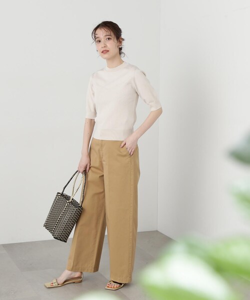 N.（N. Natural Beauty Basic）（エヌエヌナチュラルビューティーベーシック）の「◆【S Size Line】センタープレススラックスパンツ（スラックス・レディース・ベージュ/インディゴブルー・SMALL/MEDIUM）」の20枚目の写真