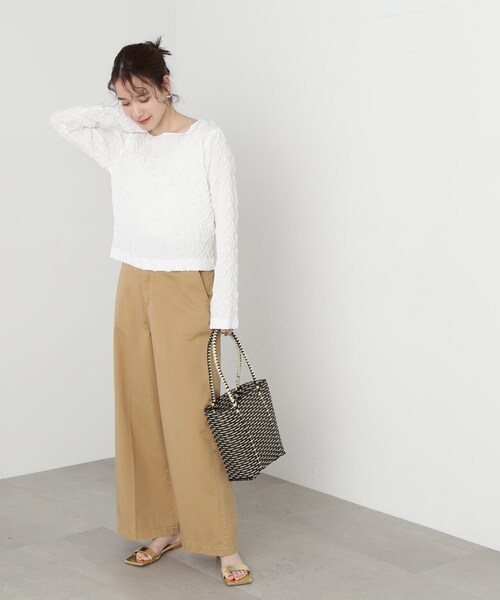 N.（N. Natural Beauty Basic）（エヌエヌナチュラルビューティーベーシック）の「◆【S Size Line】センタープレススラックスパンツ（スラックス・レディース・ベージュ/インディゴブルー・SMALL/MEDIUM）」の17枚目の写真