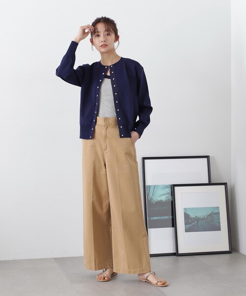 N.（N. Natural Beauty Basic）（エヌエヌナチュラルビューティーベーシック）の「◆【S Size Line】センタープレススラックスパンツ（スラックス・レディース・ベージュ/インディゴブルー・SMALL/MEDIUM）」の13枚目の写真