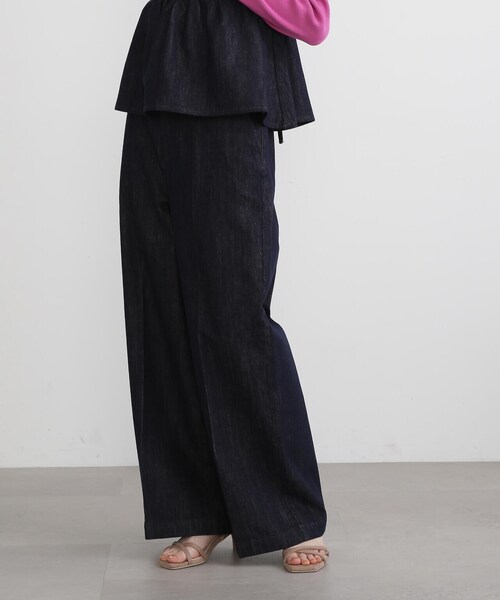 N.（N. Natural Beauty Basic）（エヌエヌナチュラルビューティーベーシック）の「◆【S Size Line】センタープレススラックスパンツ（スラックス・レディース・ベージュ/インディゴブルー・SMALL/MEDIUM）」の3枚目の写真