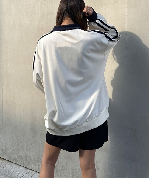 INGNI（イング）の「サイドラインハーフZIP胸ロゴジャージチュニック（その他トップス・レディース・アイボリー/ブラック/ライトブルー・M）」の15枚目の写真