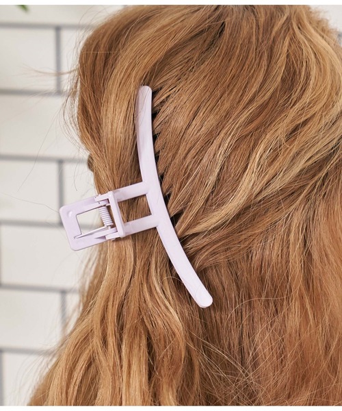 anap mimpi（アナップミンピ）の「カラー スクエア ビッグ バンスクリップ ヘアクリップ（バレッタ/ヘアクリップ・レディース・ラベンダー/オレンジ/ライトピンク/イエロー×グリーン/オフホワイト・FREE）」の20枚目の写真