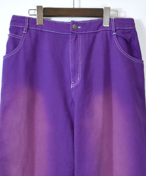 おしゃれスタ（オシャレスタ）の「カツラギオーバーダイカラーペインターパンツ【IR】 レディース メンズ（その他パンツ・メンズ・ブラック/グリーン/ブラウン/パープル・M/L/XL）」の4枚目の写真