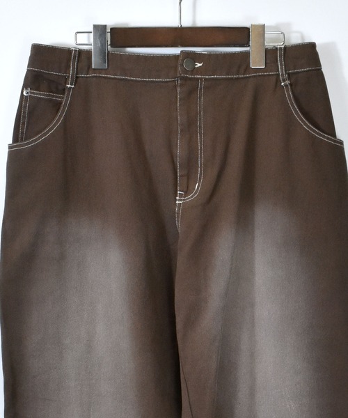 おしゃれスタ（オシャレスタ）の「カツラギオーバーダイカラーペインターパンツ【IR】 レディース メンズ（その他パンツ・メンズ・ブラック/グリーン/ブラウン/パープル・M/L/XL）」の2枚目の写真