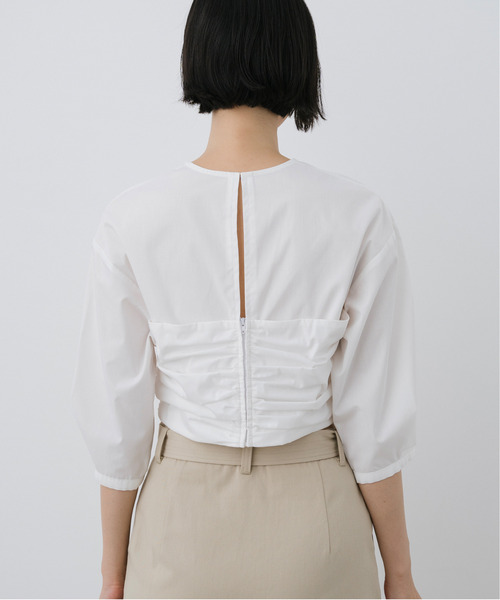 EMMA LIMBER（エマリンバー）の「Bustier Docking Blouse（テーラードジャケット・レディース・ブルー/オフホワイト/ブラック・FREE）」の10枚目の写真