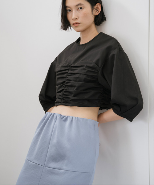 EMMA LIMBER（エマリンバー）の「Bustier Docking Blouse（テーラードジャケット・レディース・ブルー/オフホワイト/ブラック・FREE）」の12枚目の写真