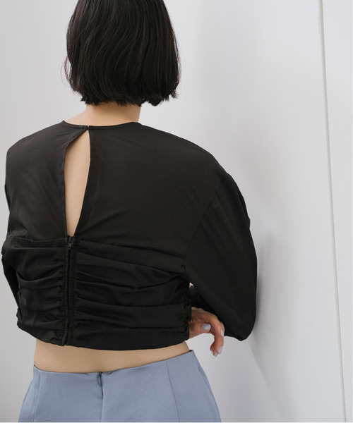 EMMA LIMBER（エマリンバー）の「Bustier Docking Blouse（テーラードジャケット・レディース・ブルー/オフホワイト/ブラック・FREE）」の13枚目の写真