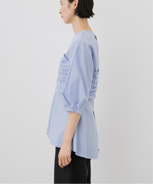 EMMA LIMBER（エマリンバー）の「Bustier Docking Blouse（テーラードジャケット・レディース・ブルー/オフホワイト/ブラック・FREE）」の14枚目の写真