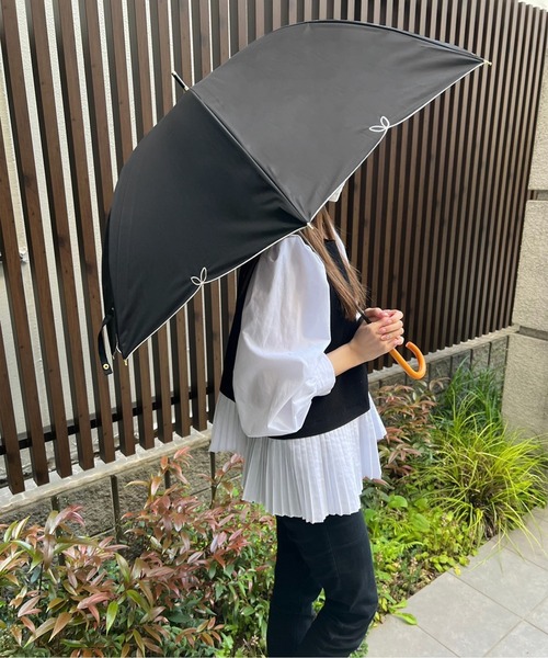 ALWAYS GOOD TIME（オルウェイズグッドタイム）の「【一級遮光・晴雨兼用】UV日傘/PARASOL/パラソル　フルール（長傘・レディース・ベージュ/オフホワイト/ブラック・F）」の2枚目の写真