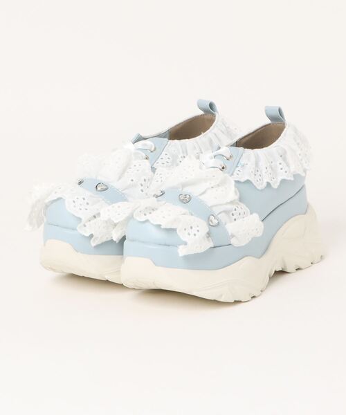 Ank Rouge（アンクルージュ）の「フリルスニーカー（スニーカー・レディース・ブラック/ブルー/ホワイト・M/L）」の5枚目の写真