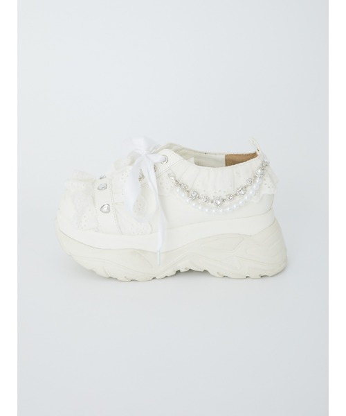 Ank Rouge（アンクルージュ）の「フリルスニーカー（スニーカー・レディース・ブラック/ブルー/ホワイト・M/L）」の13枚目の写真