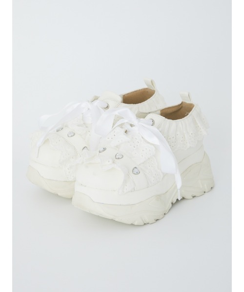 Ank Rouge（アンクルージュ）の「フリルスニーカー（スニーカー・レディース・ブラック/ブルー/ホワイト・M/L）」の10枚目の写真