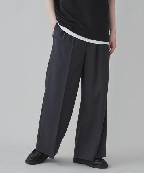 LUCY（ルーシー）の「LUCY/ワイドストレートスラックス（スラックス・メンズ・ダークグレー/ネイビー・LARGE/MEDIUM）」の2枚目の写真