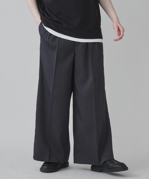 LUCY（ルーシー）の「LUCY/ワイドストレートスラックス（スラックス・メンズ・ダークグレー/ネイビー・LARGE/MEDIUM）」の12枚目の写真